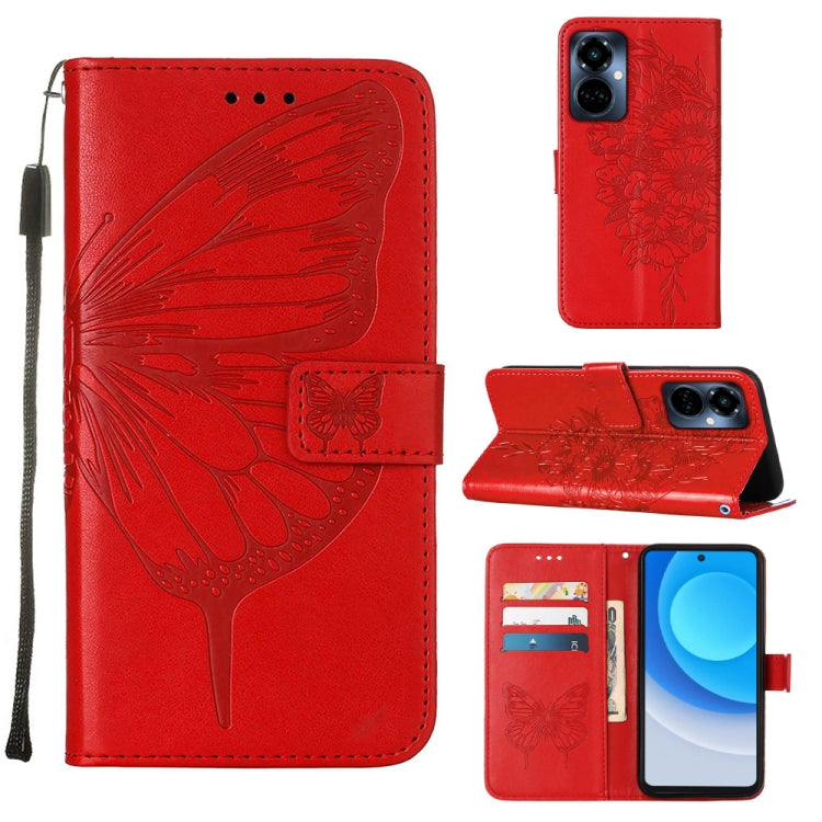 Embossed Butterfly Flip Leather Phone Case, For OnePlus 10T 5G Global, For Tecno Camon 19, For Tecno Camon 19 NEO, For Tecno Camon 19 Pro 5G, For Tecno POP 6, For Tecno Pova 3/LE7