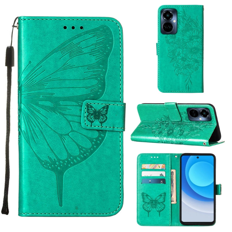 Embossed Butterfly Flip Leather Phone Case, For OnePlus 10T 5G Global, For Tecno Camon 19, For Tecno Camon 19 NEO, For Tecno Camon 19 Pro 5G, For Tecno POP 6, For Tecno Pova 3/LE7
