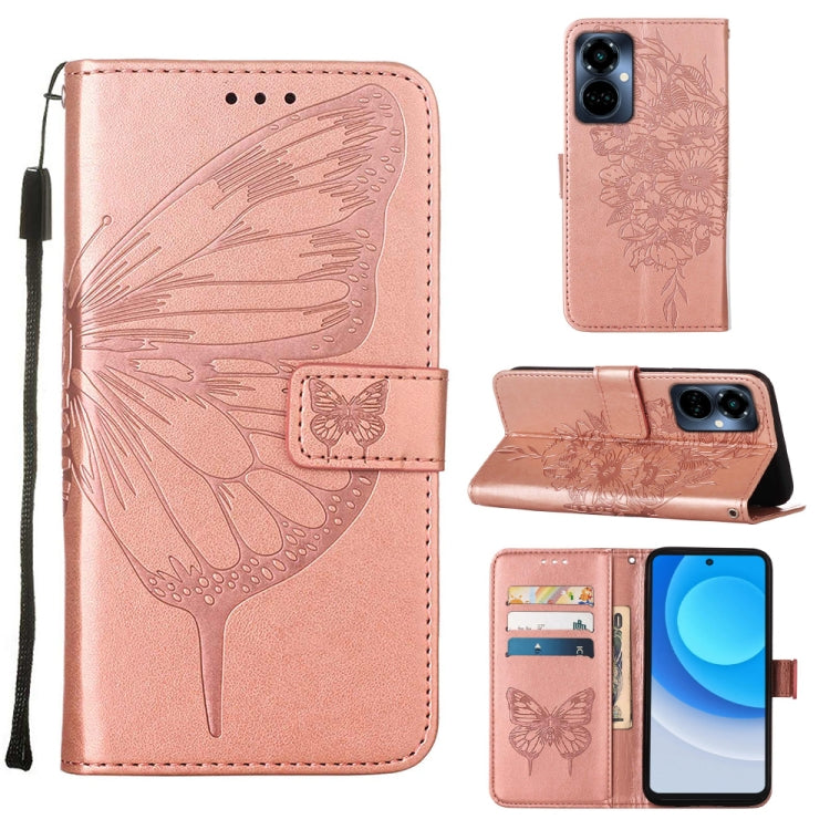 Embossed Butterfly Flip Leather Phone Case, For OnePlus 10T 5G Global, For Tecno Camon 19, For Tecno Camon 19 NEO, For Tecno Camon 19 Pro 5G, For Tecno POP 6, For Tecno Pova 3/LE7