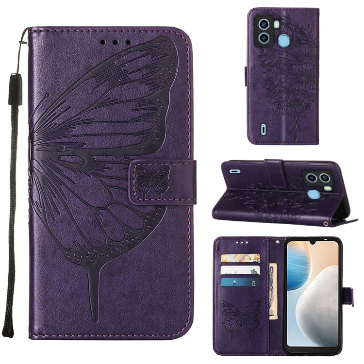 Embossed Butterfly Flip Leather Phone Case, For OnePlus 10T 5G Global, For Tecno Camon 19, For Tecno Camon 19 NEO, For Tecno Camon 19 Pro 5G, For Tecno POP 6, For Tecno Pova 3/LE7