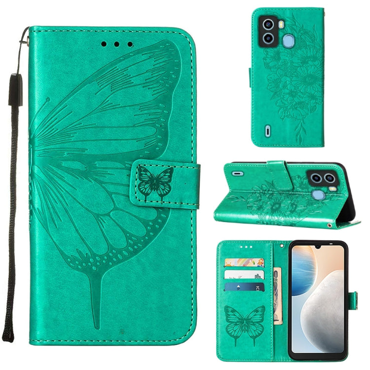 Embossed Butterfly Flip Leather Phone Case, For OnePlus 10T 5G Global, For Tecno Camon 19, For Tecno Camon 19 NEO, For Tecno Camon 19 Pro 5G, For Tecno POP 6, For Tecno Pova 3/LE7