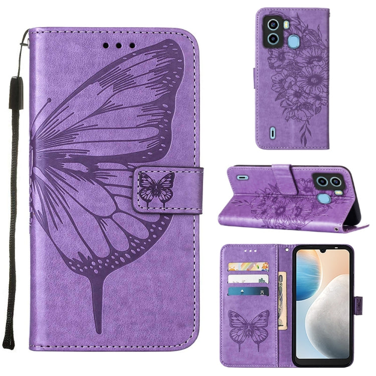 Embossed Butterfly Flip Leather Phone Case, For OnePlus 10T 5G Global, For Tecno Camon 19, For Tecno Camon 19 NEO, For Tecno Camon 19 Pro 5G, For Tecno POP 6, For Tecno Pova 3/LE7