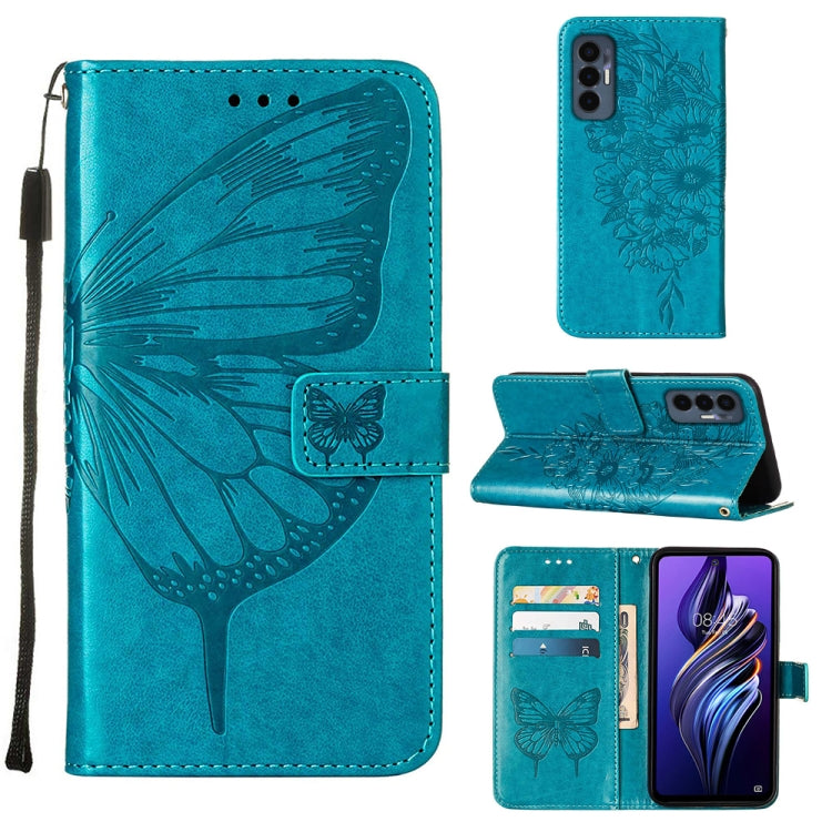 Embossed Butterfly Flip Leather Phone Case, For OnePlus 10T 5G Global, For Tecno Camon 19, For Tecno Camon 19 NEO, For Tecno Camon 19 Pro 5G, For Tecno POP 6, For Tecno Pova 3/LE7