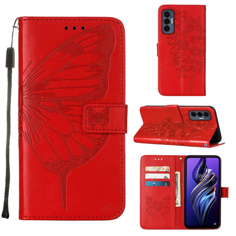 Embossed Butterfly Flip Leather Phone Case, For OnePlus 10T 5G Global, For Tecno Camon 19, For Tecno Camon 19 NEO, For Tecno Camon 19 Pro 5G, For Tecno POP 6, For Tecno Pova 3/LE7