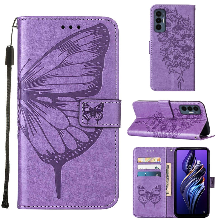 Embossed Butterfly Flip Leather Phone Case, For OnePlus 10T 5G Global, For Tecno Camon 19, For Tecno Camon 19 NEO, For Tecno Camon 19 Pro 5G, For Tecno POP 6, For Tecno Pova 3/LE7