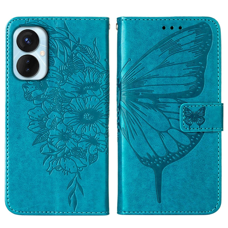 Embossed Butterfly Flip Leather Phone Case, For Tecno Spark 9 Pro/Spark 9T, For vivo S10e 5G/V23e 4G/V23E 5G/Y75 4G, For vivo Y02S, For vivo Y77 5G Global, For ZTE Blade A52, For ZTE Blade A72 5G