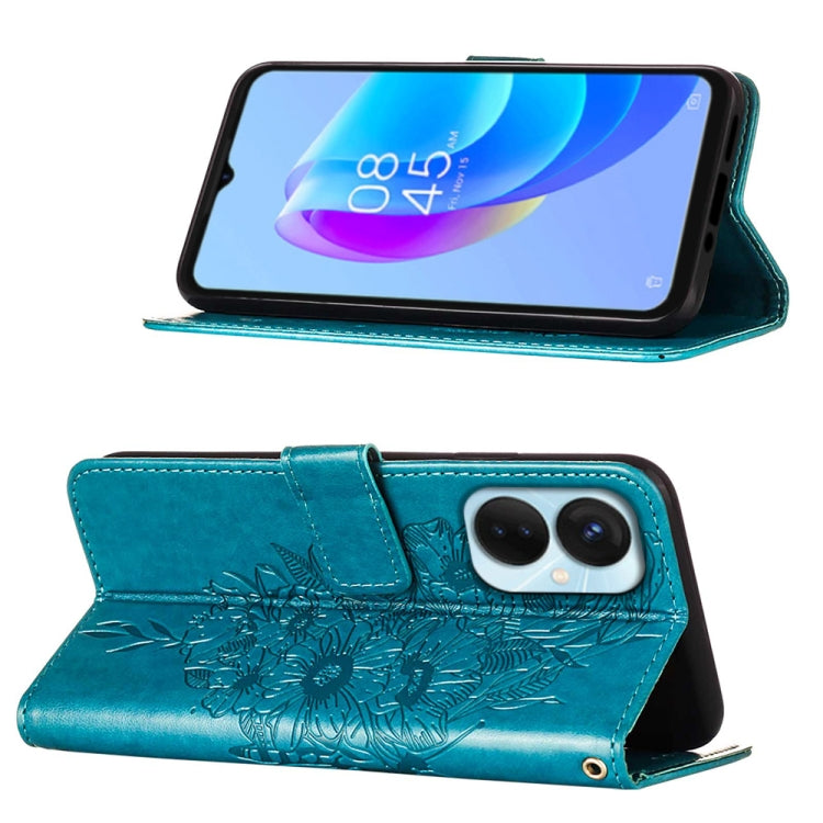 Embossed Butterfly Flip Leather Phone Case, For Tecno Spark 9 Pro/Spark 9T, For vivo S10e 5G/V23e 4G/V23E 5G/Y75 4G, For vivo Y02S, For vivo Y77 5G Global, For ZTE Blade A52, For ZTE Blade A72 5G