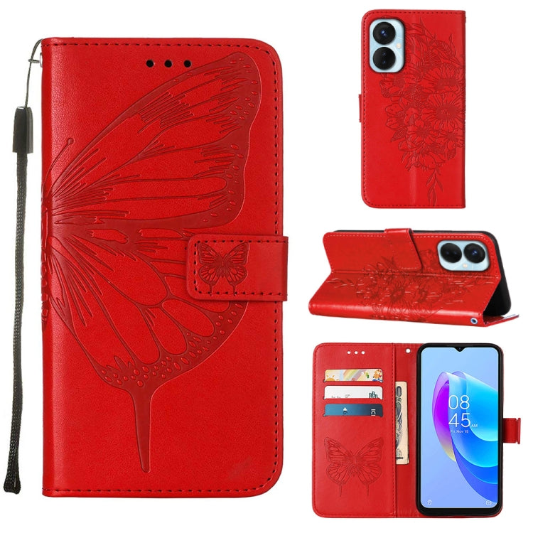 Embossed Butterfly Flip Leather Phone Case, For Tecno Spark 9 Pro/Spark 9T, For vivo S10e 5G/V23e 4G/V23E 5G/Y75 4G, For vivo Y02S, For vivo Y77 5G Global, For ZTE Blade A52, For ZTE Blade A72 5G