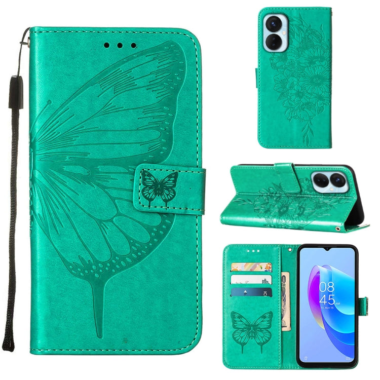 Embossed Butterfly Flip Leather Phone Case, For Tecno Spark 9 Pro/Spark 9T, For vivo S10e 5G/V23e 4G/V23E 5G/Y75 4G, For vivo Y02S, For vivo Y77 5G Global, For ZTE Blade A52, For ZTE Blade A72 5G