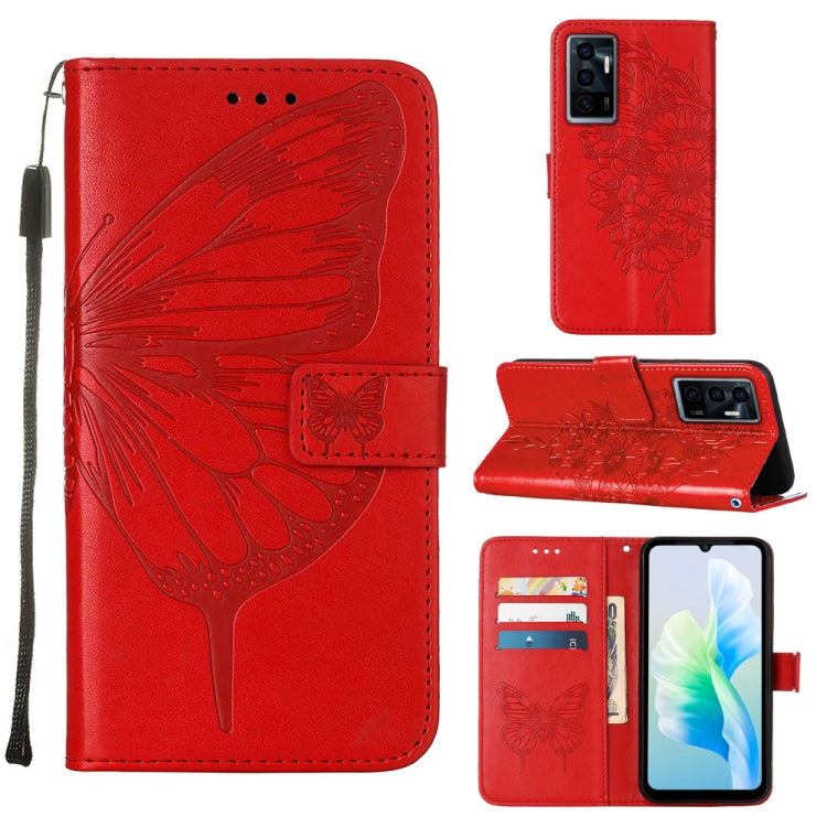 Embossed Butterfly Flip Leather Phone Case, For Tecno Spark 9 Pro/Spark 9T, For vivo S10e 5G/V23e 4G/V23E 5G/Y75 4G, For vivo Y02S, For vivo Y77 5G Global, For ZTE Blade A52, For ZTE Blade A72 5G