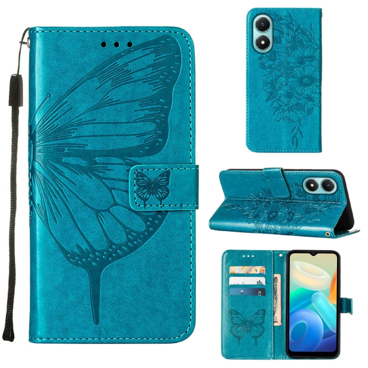 Embossed Butterfly Flip Leather Phone Case, For Tecno Spark 9 Pro/Spark 9T, For vivo S10e 5G/V23e 4G/V23E 5G/Y75 4G, For vivo Y02S, For vivo Y77 5G Global, For ZTE Blade A52, For ZTE Blade A72 5G