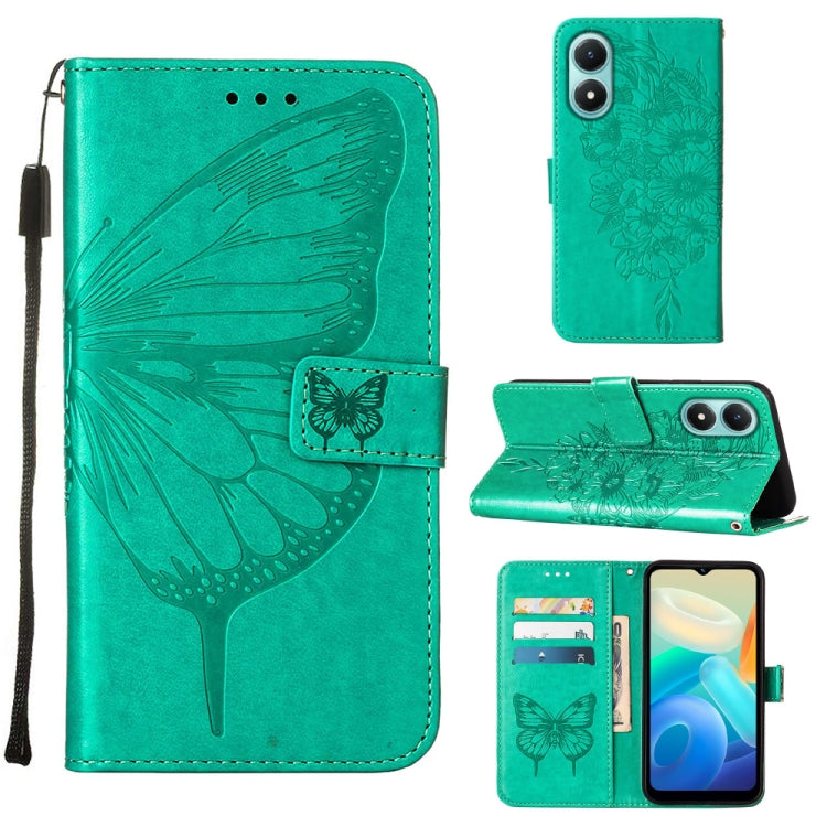 Embossed Butterfly Flip Leather Phone Case, For Tecno Spark 9 Pro/Spark 9T, For vivo S10e 5G/V23e 4G/V23E 5G/Y75 4G, For vivo Y02S, For vivo Y77 5G Global, For ZTE Blade A52, For ZTE Blade A72 5G