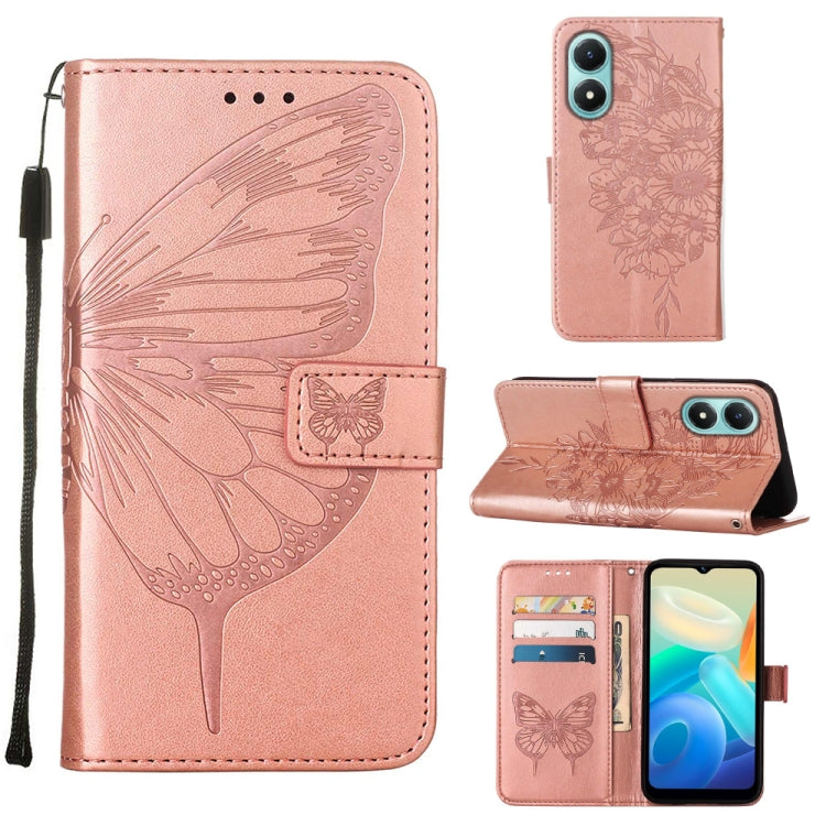 Embossed Butterfly Flip Leather Phone Case, For Tecno Spark 9 Pro/Spark 9T, For vivo S10e 5G/V23e 4G/V23E 5G/Y75 4G, For vivo Y02S, For vivo Y77 5G Global, For ZTE Blade A52, For ZTE Blade A72 5G