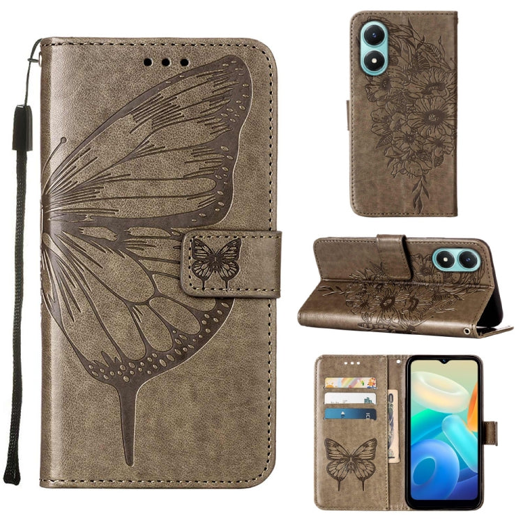 Embossed Butterfly Flip Leather Phone Case, For Tecno Spark 9 Pro/Spark 9T, For vivo S10e 5G/V23e 4G/V23E 5G/Y75 4G, For vivo Y02S, For vivo Y77 5G Global, For ZTE Blade A52, For ZTE Blade A72 5G