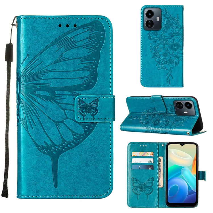 Embossed Butterfly Flip Leather Phone Case, For Tecno Spark 9 Pro/Spark 9T, For vivo S10e 5G/V23e 4G/V23E 5G/Y75 4G, For vivo Y02S, For vivo Y77 5G Global, For ZTE Blade A52, For ZTE Blade A72 5G