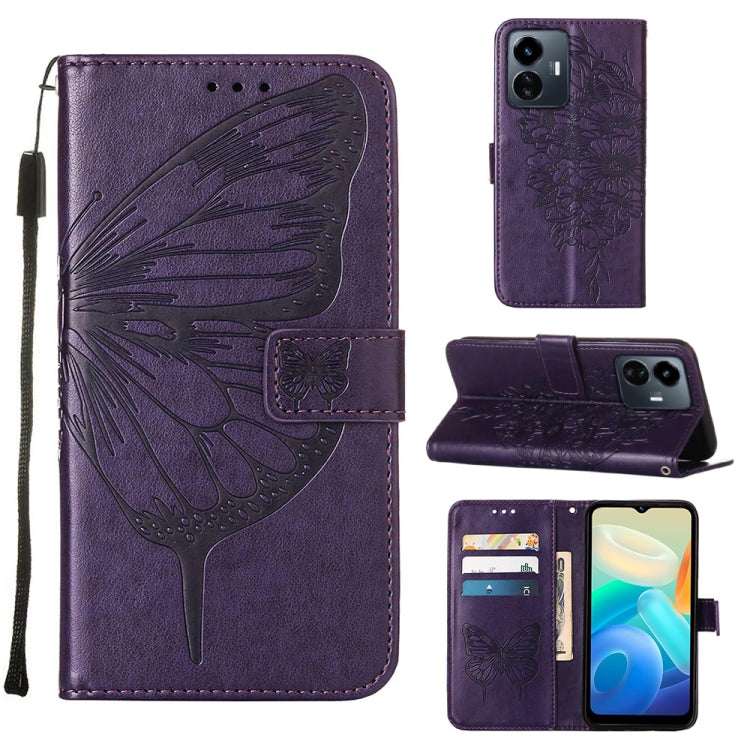 Embossed Butterfly Flip Leather Phone Case, For Tecno Spark 9 Pro/Spark 9T, For vivo S10e 5G/V23e 4G/V23E 5G/Y75 4G, For vivo Y02S, For vivo Y77 5G Global, For ZTE Blade A52, For ZTE Blade A72 5G