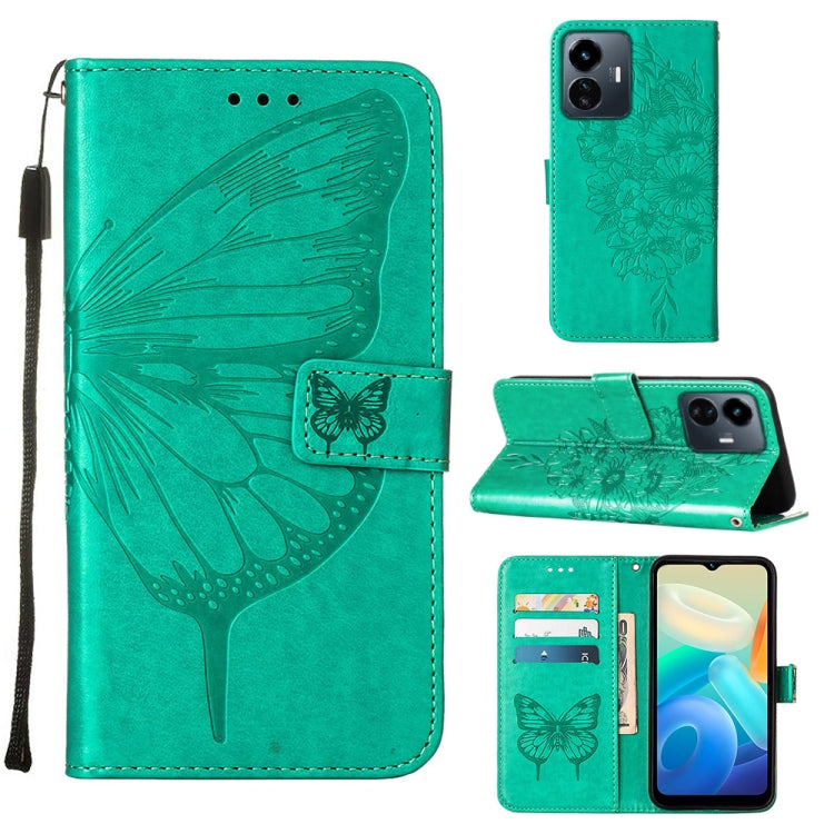 Embossed Butterfly Flip Leather Phone Case, For Tecno Spark 9 Pro/Spark 9T, For vivo S10e 5G/V23e 4G/V23E 5G/Y75 4G, For vivo Y02S, For vivo Y77 5G Global, For ZTE Blade A52, For ZTE Blade A72 5G
