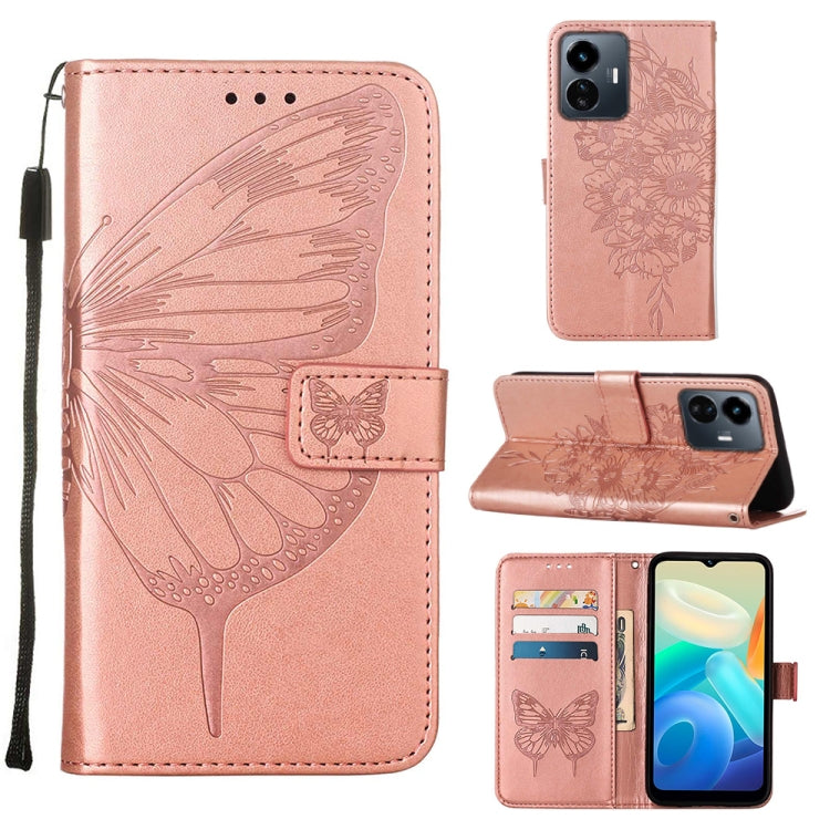 Embossed Butterfly Flip Leather Phone Case, For Tecno Spark 9 Pro/Spark 9T, For vivo S10e 5G/V23e 4G/V23E 5G/Y75 4G, For vivo Y02S, For vivo Y77 5G Global, For ZTE Blade A52, For ZTE Blade A72 5G