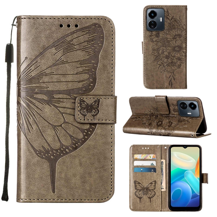 Embossed Butterfly Flip Leather Phone Case, For Tecno Spark 9 Pro/Spark 9T, For vivo S10e 5G/V23e 4G/V23E 5G/Y75 4G, For vivo Y02S, For vivo Y77 5G Global, For ZTE Blade A52, For ZTE Blade A72 5G