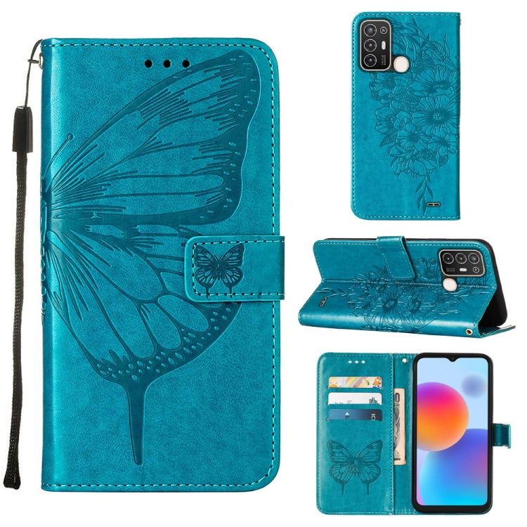 Embossed Butterfly Flip Leather Phone Case, For Tecno Spark 9 Pro/Spark 9T, For vivo S10e 5G/V23e 4G/V23E 5G/Y75 4G, For vivo Y02S, For vivo Y77 5G Global, For ZTE Blade A52, For ZTE Blade A72 5G