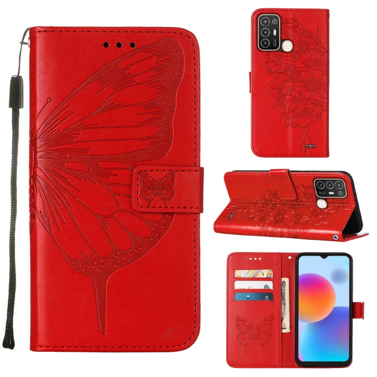 Embossed Butterfly Flip Leather Phone Case, For Tecno Spark 9 Pro/Spark 9T, For vivo S10e 5G/V23e 4G/V23E 5G/Y75 4G, For vivo Y02S, For vivo Y77 5G Global, For ZTE Blade A52, For ZTE Blade A72 5G