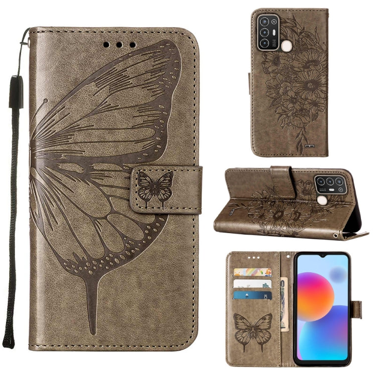 Embossed Butterfly Flip Leather Phone Case, For Tecno Spark 9 Pro/Spark 9T, For vivo S10e 5G/V23e 4G/V23E 5G/Y75 4G, For vivo Y02S, For vivo Y77 5G Global, For ZTE Blade A52, For ZTE Blade A72 5G