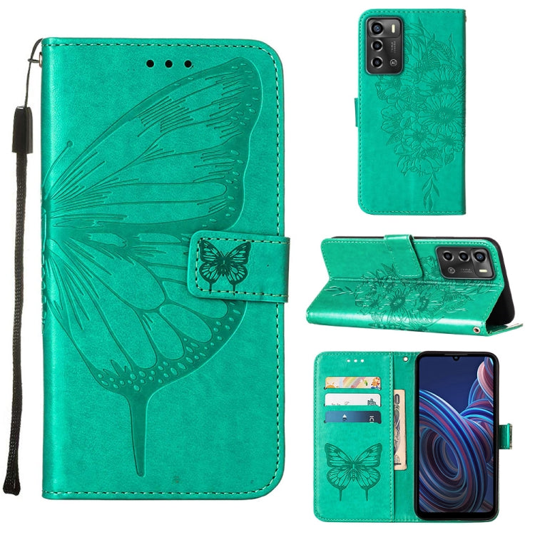 Embossed Butterfly Flip Leather Phone Case, For Tecno Spark 9 Pro/Spark 9T, For vivo S10e 5G/V23e 4G/V23E 5G/Y75 4G, For vivo Y02S, For vivo Y77 5G Global, For ZTE Blade A52, For ZTE Blade A72 5G