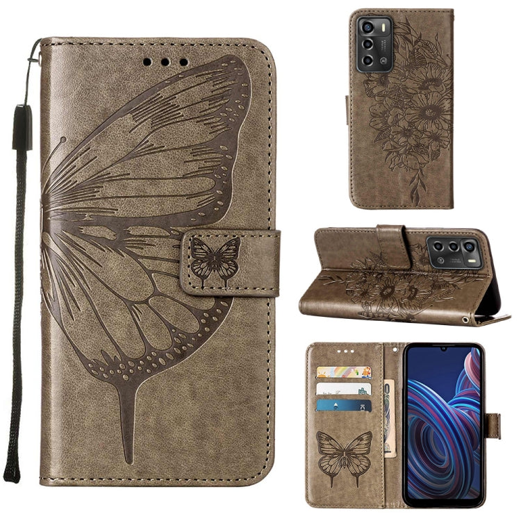 Embossed Butterfly Flip Leather Phone Case, For Tecno Spark 9 Pro/Spark 9T, For vivo S10e 5G/V23e 4G/V23E 5G/Y75 4G, For vivo Y02S, For vivo Y77 5G Global, For ZTE Blade A52, For ZTE Blade A72 5G