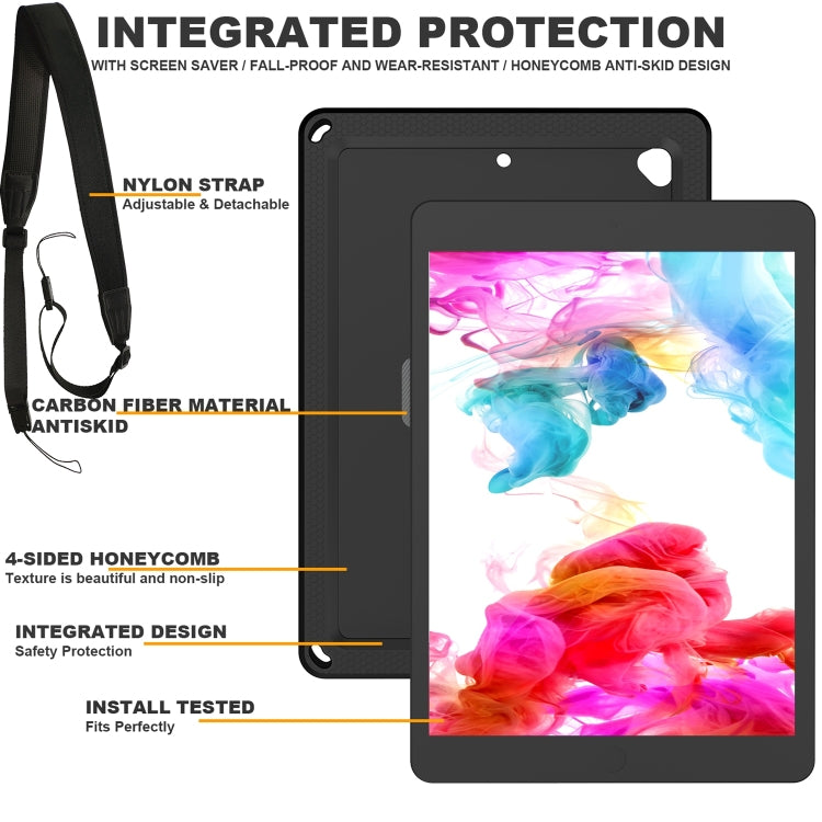 EVA + PC Tablet Case with Shoulder Strap, For iPad Air / Air 2 / 9.7 2017 / 9.7 2018, For iPad 10.2 2022 / 2021 / 2020 / 2019 / 10.5, For iPad Pro 11 inch 2020 / 2018 / Air 5 / Air 4