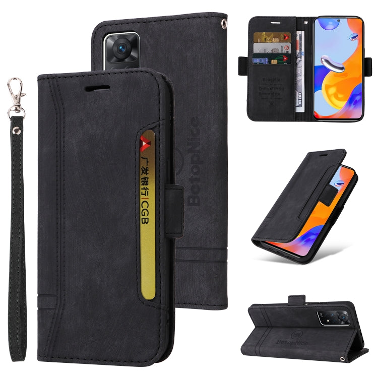BETOPNICE Dual-side Buckle Leather Phone Case, For Xiaomi Redmi Note 11 4G, For Xiaomi Redmi Note 11 Pro 5G / 4G, For Xiaomi Redmi 9A, For Xiaomi 12 Lite, For Xiaomi 12, For Xiaomi 12 Pro, For Xiaomi Poco M3 / Redmi 9T, For Xiaomi Poco M4 Pro 4G       ...