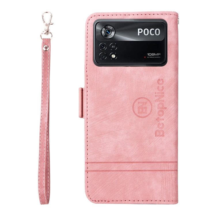 BETOPNICE Dual-side Buckle Leather Phone Case, For Xiaomi Poco X4 Pro 5G