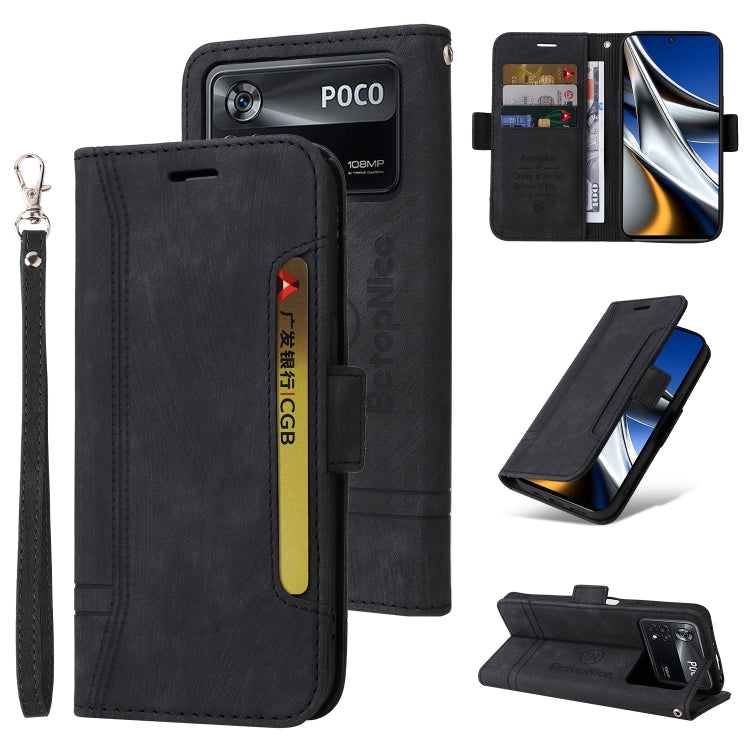 BETOPNICE Dual-side Buckle Leather Phone Case, For Xiaomi Poco X4 Pro 5G