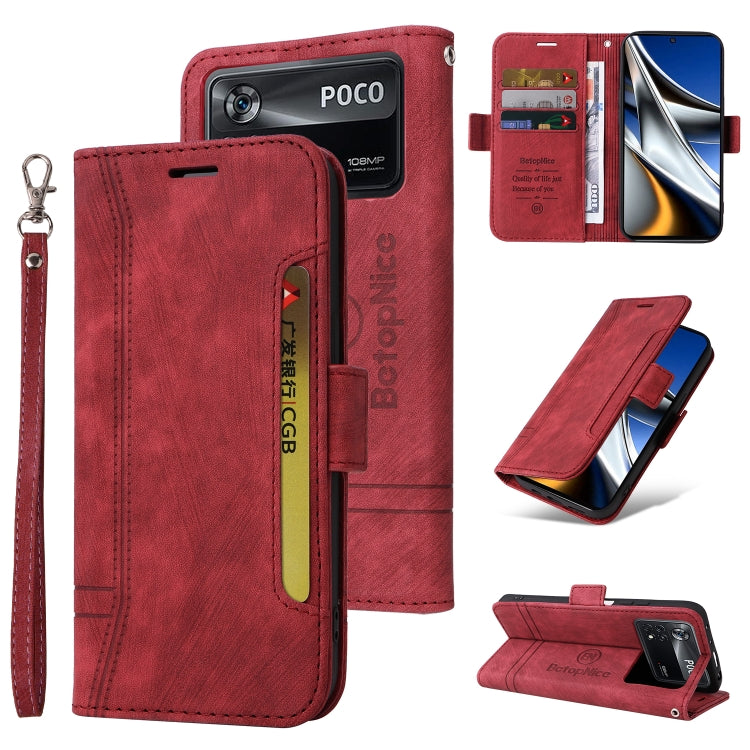 BETOPNICE Dual-side Buckle Leather Phone Case, For Xiaomi Poco X4 Pro 5G