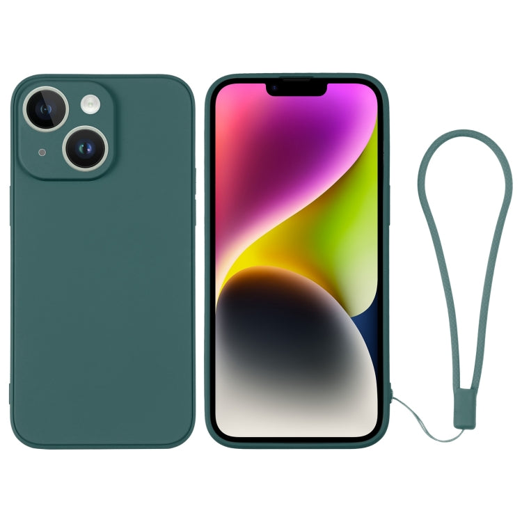 Silicone Phone Case with Wrist Strap, For iPhone 14, For iPhone 14 Plus, For iPhone 14 Pro, For iPhone 14 Pro Max