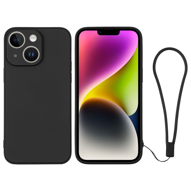 Silicone Phone Case with Wrist Strap, For iPhone 14, For iPhone 14 Plus, For iPhone 14 Pro, For iPhone 14 Pro Max