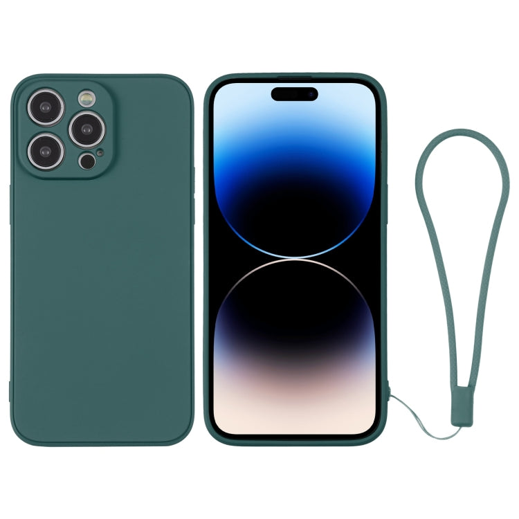 Silicone Phone Case with Wrist Strap, For iPhone 14, For iPhone 14 Plus, For iPhone 14 Pro, For iPhone 14 Pro Max