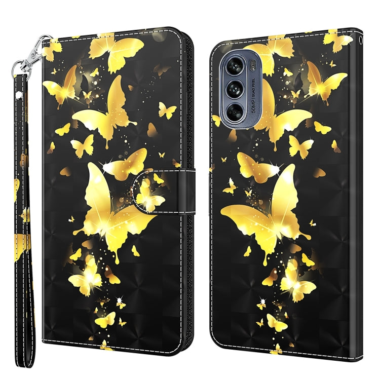 3D Painting Pattern TPU + PU Leather Phone Case, For Motorola Moto G32, For Motorola Moto G42, For Motorola Moto G62, For Honor Magic4 Lite 4G/5G
