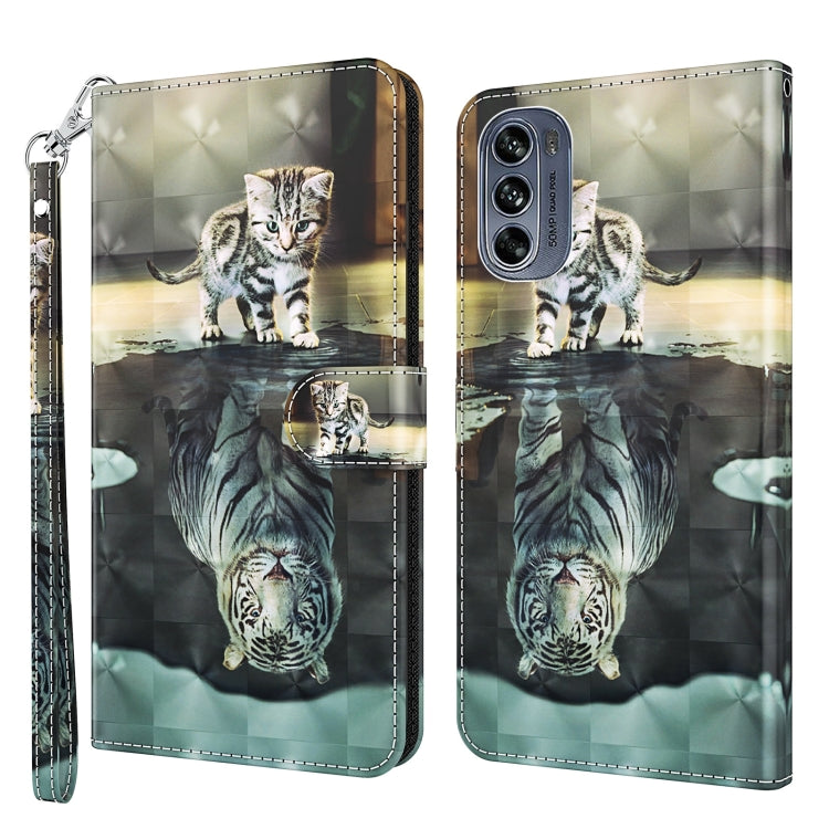 3D Painting Pattern TPU + PU Leather Phone Case, For Motorola Moto G32, For Motorola Moto G42, For Motorola Moto G62, For Honor Magic4 Lite 4G/5G