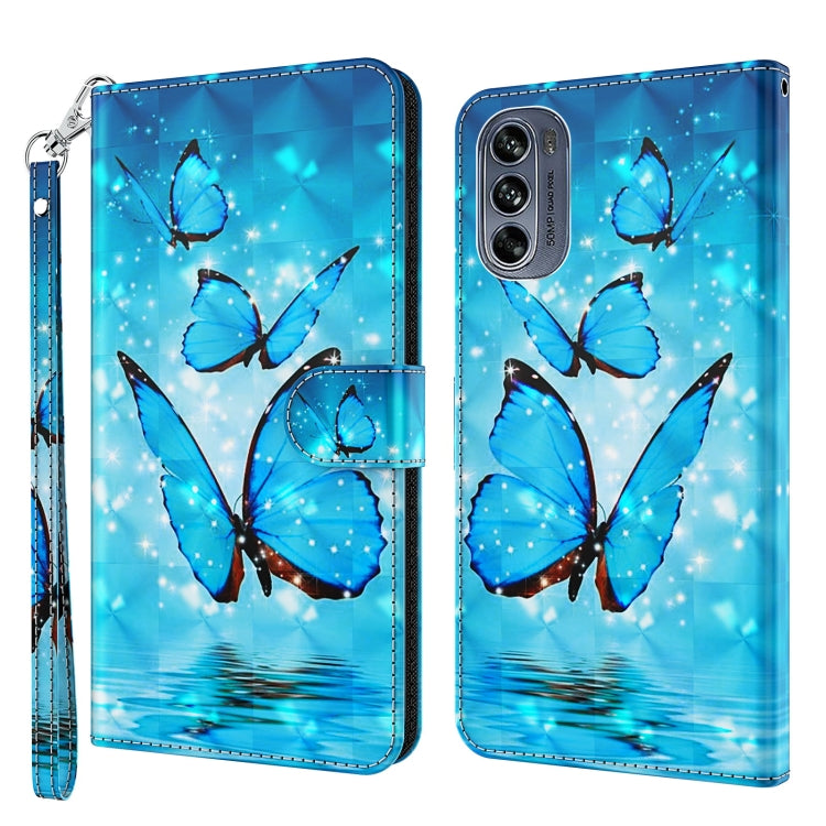 3D Painting Pattern TPU + PU Leather Phone Case, For Motorola Moto G32, For Motorola Moto G42, For Motorola Moto G62, For Honor Magic4 Lite 4G/5G