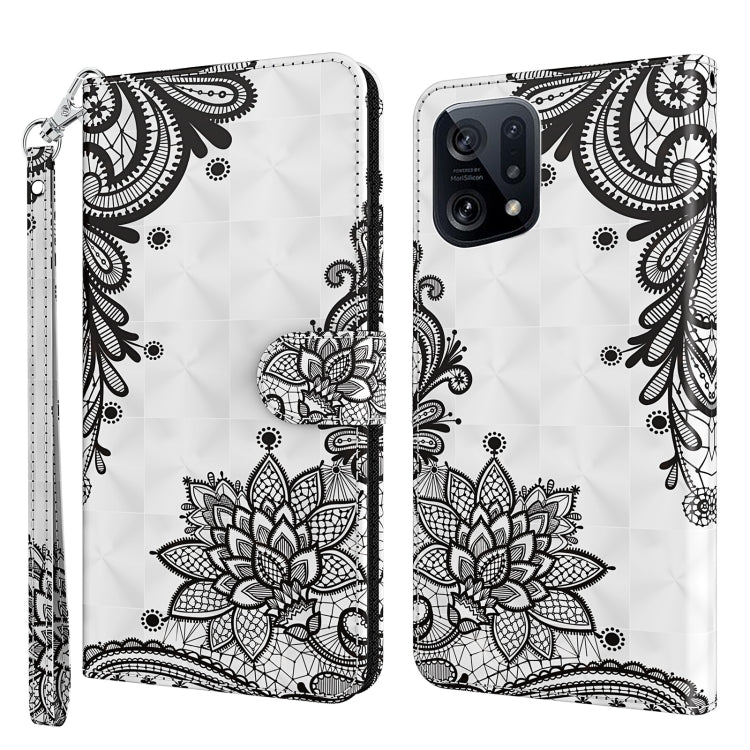 3D Painting Pattern TPU + PU Leather Phone Case, For OPPO Find X5, For OPPO Find X5 Pro, For OPPO Reno7 5G/Find X5 Lite, For vivo Y72 5G