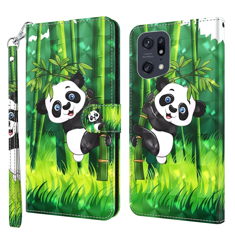 3D Painting Pattern TPU + PU Leather Phone Case, For OPPO Find X5, For OPPO Find X5 Pro, For OPPO Reno7 5G/Find X5 Lite, For vivo Y72 5G