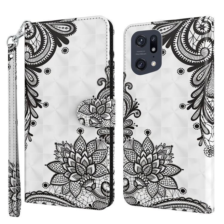 3D Painting Pattern TPU + PU Leather Phone Case, For OPPO Find X5, For OPPO Find X5 Pro, For OPPO Reno7 5G/Find X5 Lite, For vivo Y72 5G