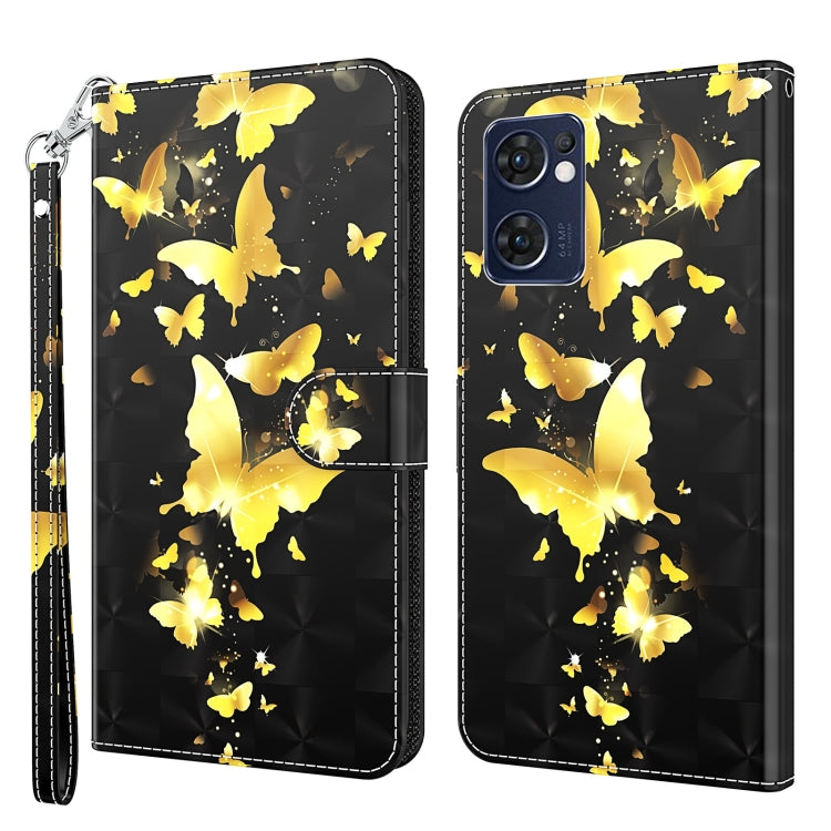 3D Painting Pattern TPU + PU Leather Phone Case, For OPPO Find X5, For OPPO Find X5 Pro, For OPPO Reno7 5G/Find X5 Lite, For vivo Y72 5G