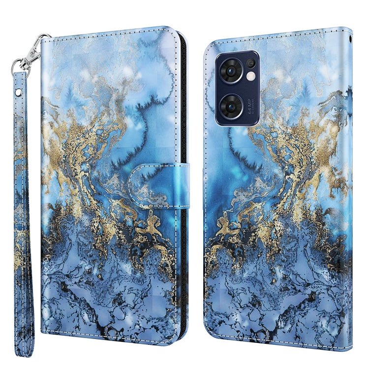 3D Painting Pattern TPU + PU Leather Phone Case, For OPPO Find X5, For OPPO Find X5 Pro, For OPPO Reno7 5G/Find X5 Lite, For vivo Y72 5G