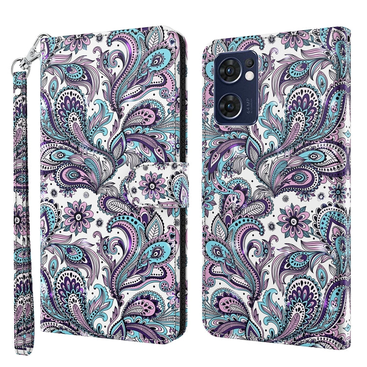 3D Painting Pattern TPU + PU Leather Phone Case, For OPPO Find X5, For OPPO Find X5 Pro, For OPPO Reno7 5G/Find X5 Lite, For vivo Y72 5G