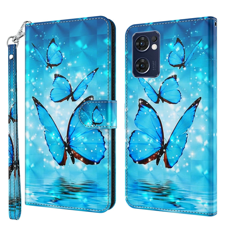 3D Painting Pattern TPU + PU Leather Phone Case, For OPPO Find X5, For OPPO Find X5 Pro, For OPPO Reno7 5G/Find X5 Lite, For vivo Y72 5G