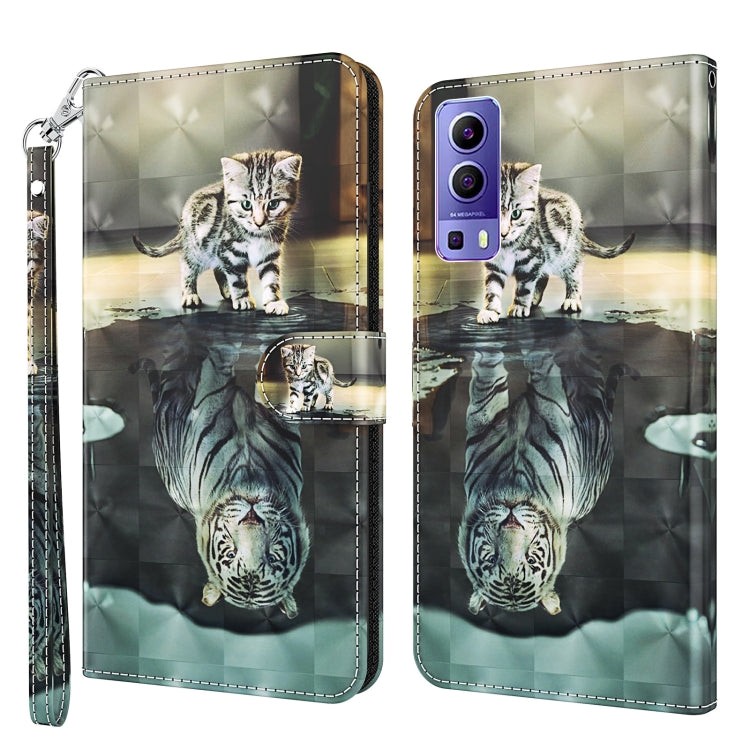 3D Painting Pattern TPU + PU Leather Phone Case, For OPPO Find X5, For OPPO Find X5 Pro, For OPPO Reno7 5G/Find X5 Lite, For vivo Y72 5G