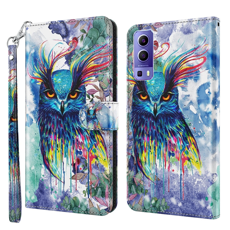 3D Painting Pattern TPU + PU Leather Phone Case, For OPPO Find X5, For OPPO Find X5 Pro, For OPPO Reno7 5G/Find X5 Lite, For vivo Y72 5G