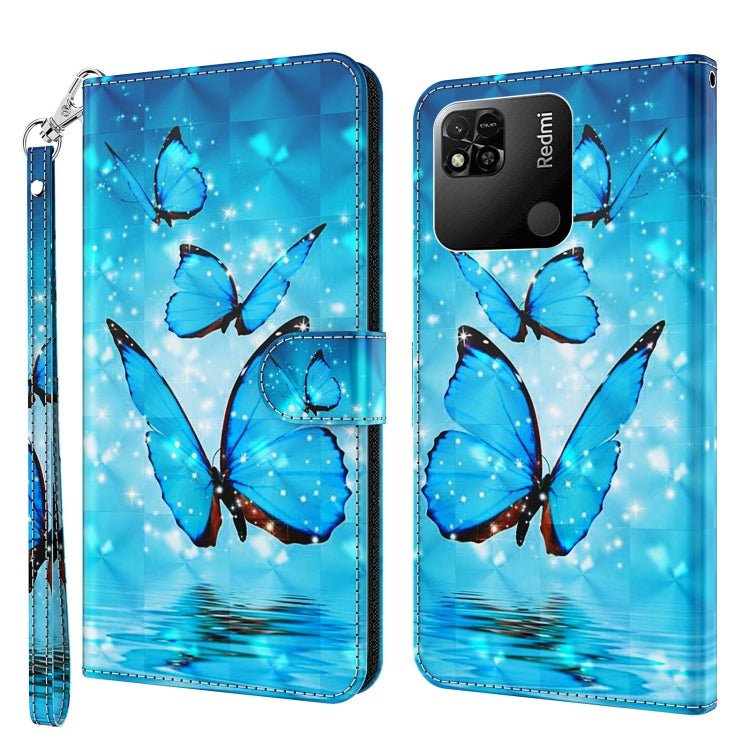 3D Painting Pattern TPU + PU Leather Phone Case, For Xiaomi Redmi 10A, For Xiaomi Poco M4 5G/Redmi 10 5G, For Xiaomi 12 Lite 4G/5G