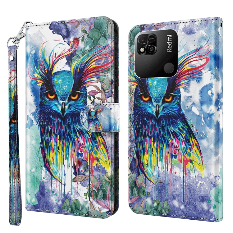 3D Painting Pattern TPU + PU Leather Phone Case, For Xiaomi Redmi 10A, For Xiaomi Poco M4 5G/Redmi 10 5G, For Xiaomi 12 Lite 4G/5G